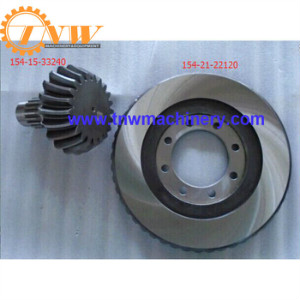 154-15-33240 pinion shaft &154-21-22120 spiral bevel gear for SHANTUI SD22 bulldozer